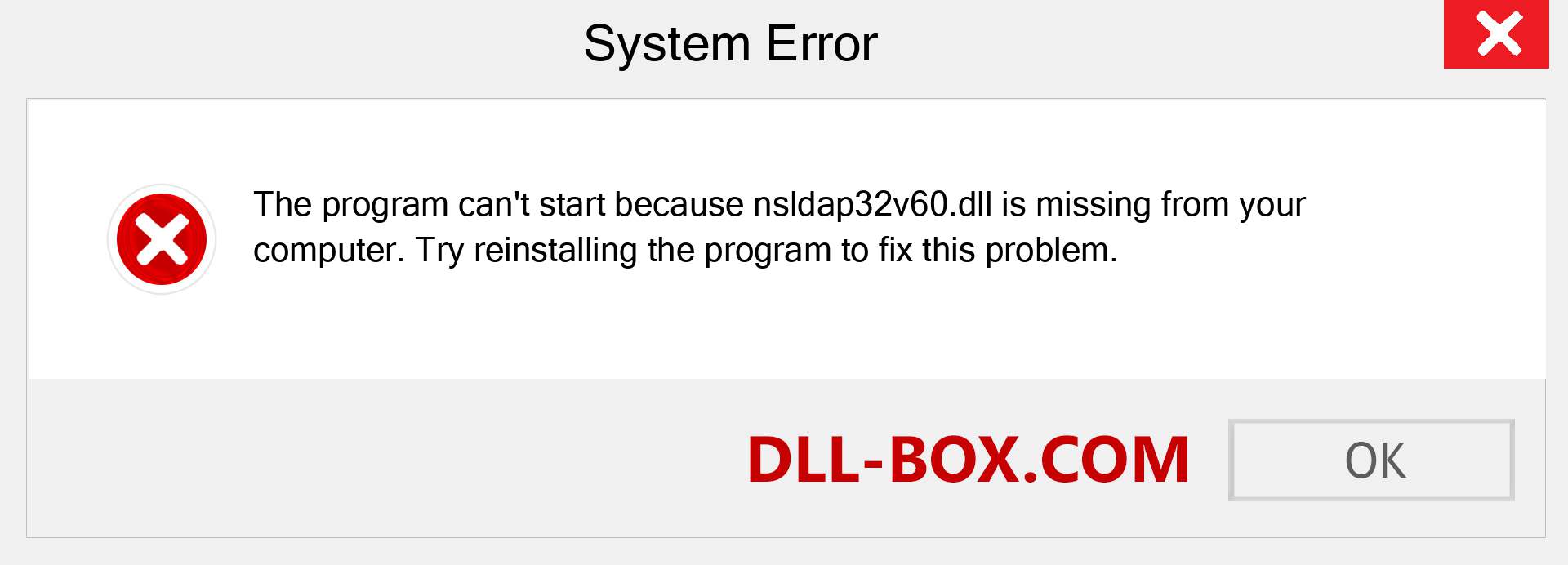  nsldap32v60.dll file is missing?. Download for Windows 7, 8, 10 - Fix  nsldap32v60 dll Missing Error on Windows, photos, images
